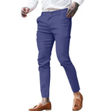 AIDASE  -  Men's Twill Cotton Stretch Fashion Youth Street Slim Pencil Skinny Pants aidase-shop
