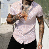Aidase 3D Digital Geometric Tropical Print Shirt Men Short sleeve Lapel Casual Top Summer New Fashion Vintage Shirts Clothing Male
