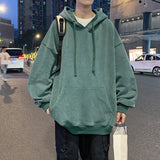 Aidase 2024 Spring Autumn Men Hoodies Fashion Hip Hop Hooded Oversized Sweatshirt Solid Casual Streetwear Loose Hoody Sweatshirts M-5XL aidase-shop