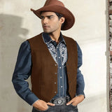 39.93Aidase Denim Vest Men's Suede Leather Suit Casual Western Cowboy Waistcoat Custom Colour Prom Man Clothing Punk Sleeveless Jacket aidase-shop