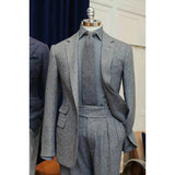 Aidase Men Suits 2 Pieces Peaked Lapel Long Jacket Suits Casual Overcoat Formal Business Daily Tailored aidase-shop