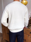 AIDASE  -  Leisure Knitting Sweaters For Mens Fall Winter Casual Texture Knit Bottoming T Shirt Fashionable Solid Color Crew Neck Sweater aidase-shop