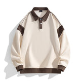 Aidase Fashion Polo Shirt Men For Autumn Spring Long Sleeves Harajuku Korea Striped Tops Tees Casual Tshirt Clothes Oversize