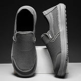 AIDASE  -  Men's Mesh Shoes Summer Breathable Hollow Out Casual Shoes Fashion Men Sneaker Lightweight Comfortable Driving Shoes Men Loafers aidase-shop