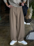 AIDASE  -  Men's Old Money High Waist Pleated Wide Leg Dress Pants Casual Loose Suit Trousers aidase-shop