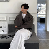 Aidase Winter Thick Sweater Cardigan Men Warm Zipper Knitted Coat Men Korean Loose Thickened Cardigan Sweater Mens Jumper Clothes M-2XL aidase-shop