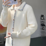 AIDASE  -  Casual collar knitted sweater men Winter Newly designed cardigan sweater Daily casual sweater jacket fashion Korean men's aidase-shop