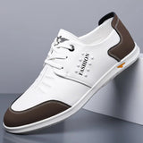 AIDASE  -  Men's Casual Leather Shoes Knot Business Leisure British Style round Toe Low Heel Anti-Slip Leather Lined Rubber Bottom aidase-shop