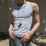 AIDASE  -  Summer New Men Tide Round Collar Vest Slim Sleeveless T-shirts Korean 100% Cotton Camisole Streetwear Chic Waistcoat HK5155 aidase-shop