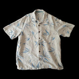 AIDASE  -  New Chinese Breathable Sweat-absorbing Cotton Linen Japanese American Retro Bamboo Leaf Cuban Collar Shirt Ethnic Style Top aidase-shop