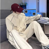 New Trend Men Sport Sets Casuals Sweat Suit Solid Color Sweatshirt Fashion Male Leisure Suit Hip Hop Oversized Casual Suits aidase-shop