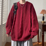 AIDASE  -  Twist Round Neck Sweater and Sweater for Men Trendy Brand Lazy Style Retro Top aidase-shop