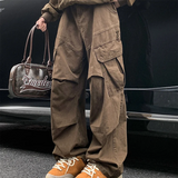AIDASE  -  Spring Big Pocket Men's Cargo Pants Japanese Y2k Harajuku Loose Straight Wide Leg Trousers Baggy Pants Man Hip Hop Sweatpants