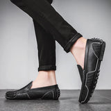 Aidase Genuine Leather Men Loafers New Driving Casual Shoes Luxury Brand Formal Moccasins Italian Comfy Slip on Boat Shoes Men's Shoes aidase-shop