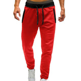 AIDASE  -  Loose Fit Casual Trousers for Men Youth Elastic Straight Leg Long Pants Pure Color Korean Sle Cotton Blend Daily Wear aidase-shop