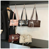 AIDASE  -  Vintage Coffee Color Casual Tote Shoulder Bag Women Cute Shopping Bag Female Handbag aidase-shop