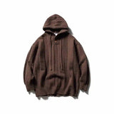 AIDASE  -  Autumn Winter Hoodie College Sle Casual Japanese Lazy Knitted Sweater Jaet Loose Fit Long Sve  Color aidase-shop