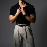 AIDASE  -  Men's Solid Color Side Zipper Short-Sleeved Sports Gym T-Shirt American Retro Fashion Trend Casual Loose Breathable Men's Tops aidase-shop