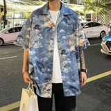 AIDASE  -  Summer Men's Short Sleeve Printed Shirts  Beach Shirts Casual Fashion Tee Shirt  Couple Tops aidase-shop