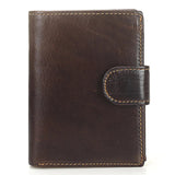 AIDASE  -  Men's Short Genuine Leather Wallet Vintage Coin Purse Top Layer Cowhide Vertical Card Holder Large Capacity aidase-shop