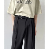 AIDASE  -  Premium Coffee Drape Suit Pants Men Spring Fashion High-end High Waist Straight Loose Casual Trousers Japanese Streetwear aidase-shop