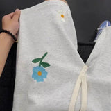 AIDASE  -  Summer Trendy Men Shorts Flower Print Decoration Drawstring Straight-leg Men's Casual Pants 2025 New Fashionable aidase-shop