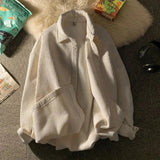 AIDASE  -  Waffle Shirt Women's New Fleece Jacket Thick Student Korean-Style Loose and Versatile Shirt Long Sleeves aidase-shop