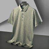 Aidase Business Casual Men's Printed Slim-fit Polo Shirt, Classic Polo Shirt, Breathable, Stretchable, Summer Short-sleeve T-shirt.2024 aidase-shop