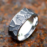 Aidase NEW Vintage 316L Stainless Steel Viking rune Ring for Men steel Amulet retro fashion Jewelry FOR GIFT