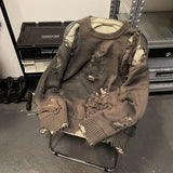 Aidase American New High Street Hole Fake Two Sweaters Y2K Fashion Retro Loose Oversize Double-sided Sweater Tide For Men And Women Top