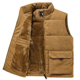 Aidase Winter Male Fleece Warm Vest Coats Men Stand Collar Army Thicken Waistcoats Clothing Men Jacket Sleeveless Vest aidase-shop