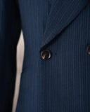 AIDASE  -  Men's Suit 2 Pieces Blazer Pants Pinstripe Single Breasted Sheer Lapel Business Slim Fit Formal Wedding Groom Costume Homm aidase-shop