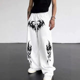 AIDASE  -  Men's Gothic Tribal Print Wide Leg Sweatpants - Loose Hip Hop Streetwear Trousers Elastic Waist Casual Pants aidase-shop