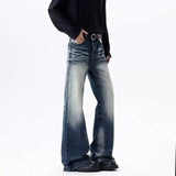AIDASE  -  American Vintage Waed Distred Men's Jeans Elastic Casual Sle mid Waist Zipper Fly Slim Fit Long Trousers for Men aidase-shop