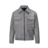 83.72Aidase High Street Pockets Laper Zip-up Suede Thick Coat Mens Retro Solid Windbreaker Loose Winter Jackets Oversize Casual Clothes aidase-shop