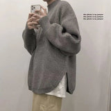 AIDASE  -  Autumn and Winter Korean Men's Sweater Loose Fashion Lazy Pullover Long Sleeve Knitted Sweater New Style aidase-shop