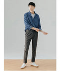 AIDASE  -  Basic Denim Shirt Coats Long Sleeve Men Youth Spring Koreon Casual Solid Safari Style Pocket Lapel High Street All-match Jackets aidase-shop