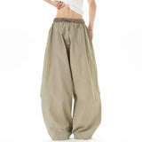 AIDASE  -  American Style Men's Scimitar Casual Pants Pleated Sequin Belt Elastic Waist Design Loose Straight-leg Men Trousers 21E6680 aidase-shop