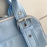 AIDASE  -  Korean Casual Pillow Bags For Women Luxury Designer Handbags Purses In Polyester Belt Buckle Top Handle Cloth Shoulder aidase-shop