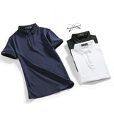 AIDASE  -  Comfort Chest Pocket New Men'S Shirt Shirts For Men Short Sleeve Turn Down Solid Soft Shirt Summer Outfits Ropa Hombre aidase-shop