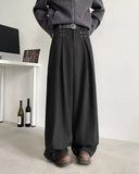 AIDASE  -  Men's Loose Wide Leg Jeans Autumn Spring American Retro Casual Straight Tube Long Pants Draping Feeling Deconstructed Style aidase-shop