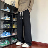 AIDASE  -  American Retro Casual Pants Men Summer Thin Breathable Cool Trendy Loose Straight Leg Floor-Length Long Pants Men aidase-shop