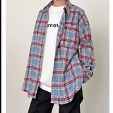AIDASE  -  American Sle Plaid Long Sve irt Men Women Casual Loose All Match Worn Long Sve Cheered irt Coat Spring Autumn aidase-shop