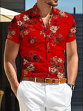 AIDASE  -  Summer new casual trend simple plant pattern short sleeve shirt aidase-shop