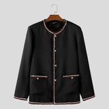 AIDASE  -  Men Jackets Patchwork O-neck Long Sleeve Streetwear Casual Male Cardigan Coats Streetwear Autumn Fashion Jackets S-5XL aidase-shop