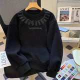 45.10Aidase American Street Hip-hop Men and Women Trendy Personalized Printed Round Neck Pullover for Couples Loose Retro Casual Top Y2k aidase-shop
