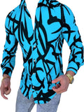AIDASE  -  Men's Slim Fit Long Sve irt Printed 3D Collar Button up Casual Faion Breathable Comfortable Skin-Friendly Summer shirt aidase-shop