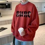39.88Aidase Suede Korean Autumn Winter Sweatshirts Men and Women American Retro Y2K Fashion Brand High Street Tops Heavy Loose Jacket Ins aidase-shop