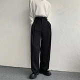 Aidase New Black Suit Pants Men Fashion Social Mens Dress Pants Korean Loose Oversized Wide Leg Pants Mens Formal Trousers M-2XL aidase-shop