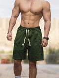AIDASE  -  Weight training Fitness summer loose shorts sports five quarter pants beach casual fitness outdoor battle damage ripped pants